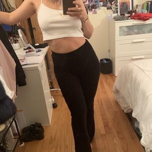 Black Stretchy Corduroy Pants